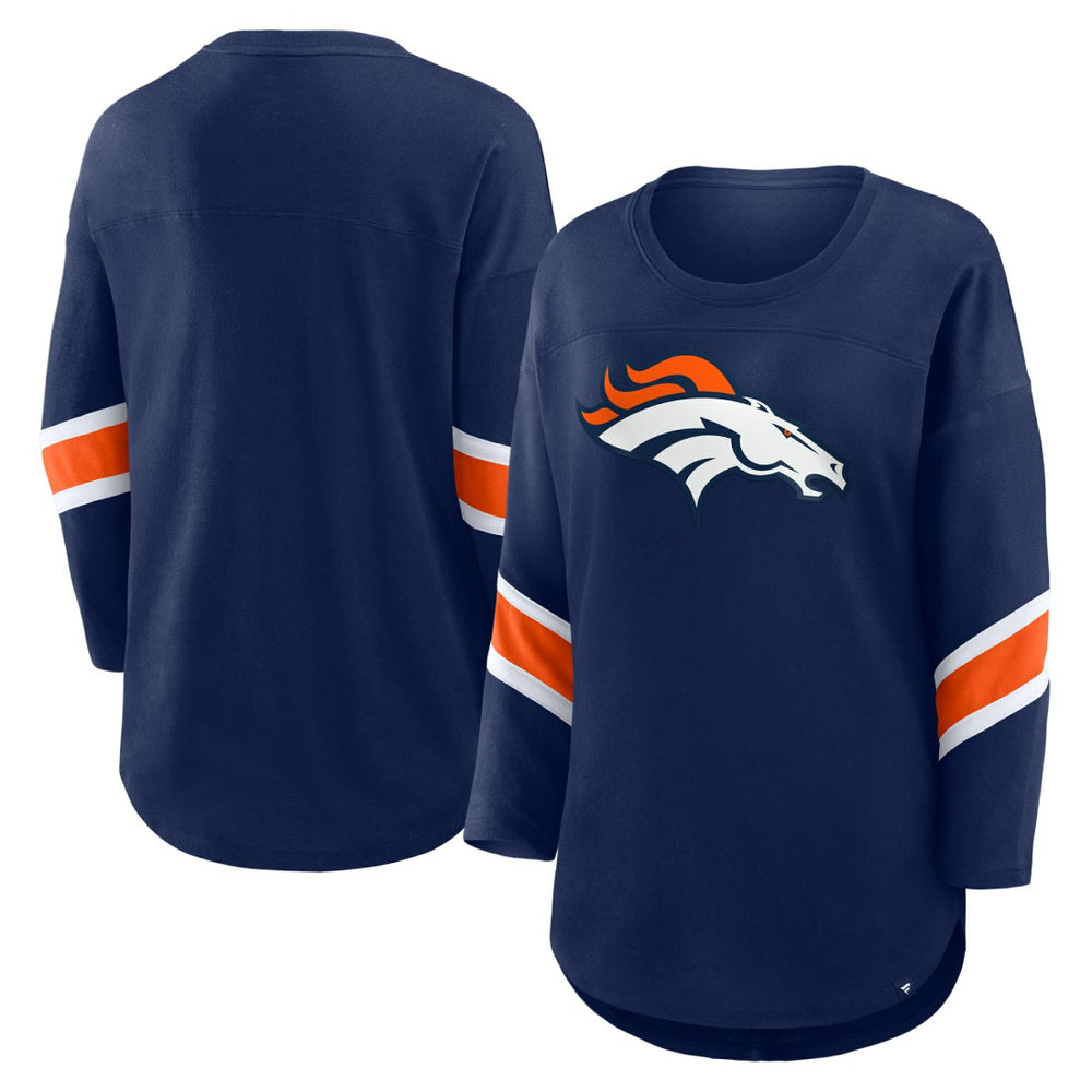 Denver Broncos Women's Redzone 3/4-Sleeve T-Shirt - Navy T-shirts