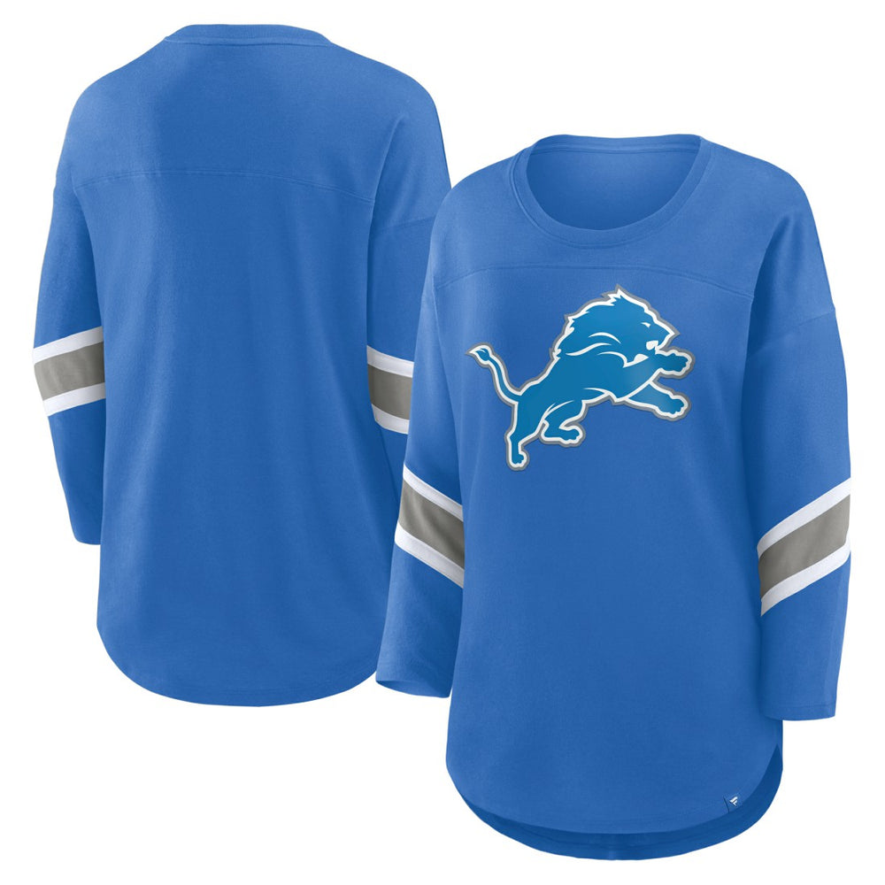 Detroit Lions Women's Redzone 3/4-Sleeve T-Shirt - Blue T-shirts