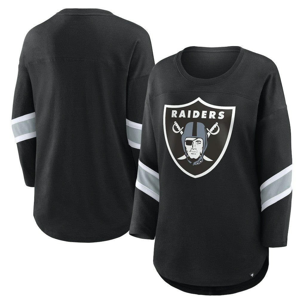 Las Vegas Raiders Women's Redzone 3/4-Sleeve T-Shirt - Black T-shirts