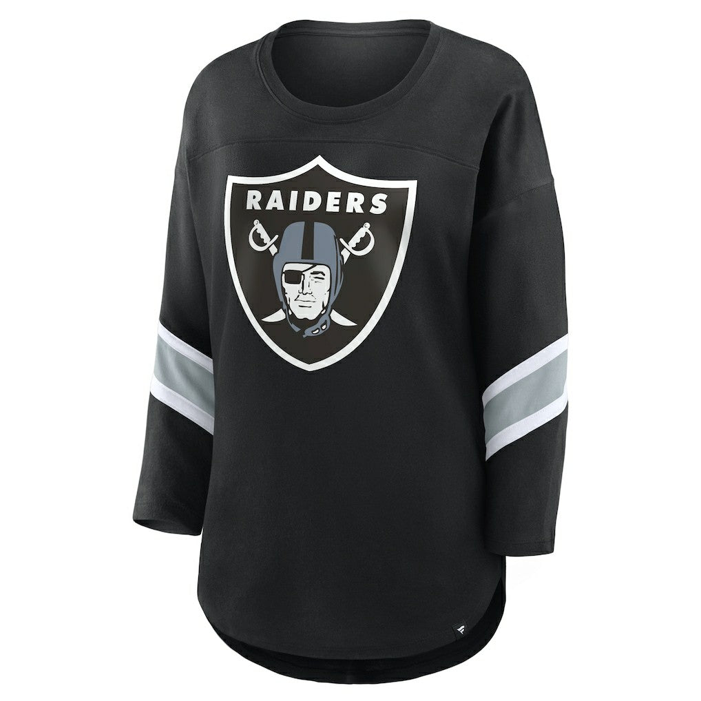 Las Vegas Raiders Women's Redzone 3/4-Sleeve T-Shirt - Black T-shirts