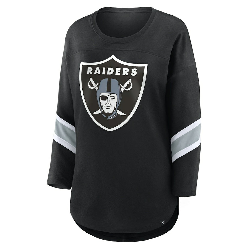 Las Vegas Raiders Women's Redzone 3/4-Sleeve T-Shirt - Black T-shirts