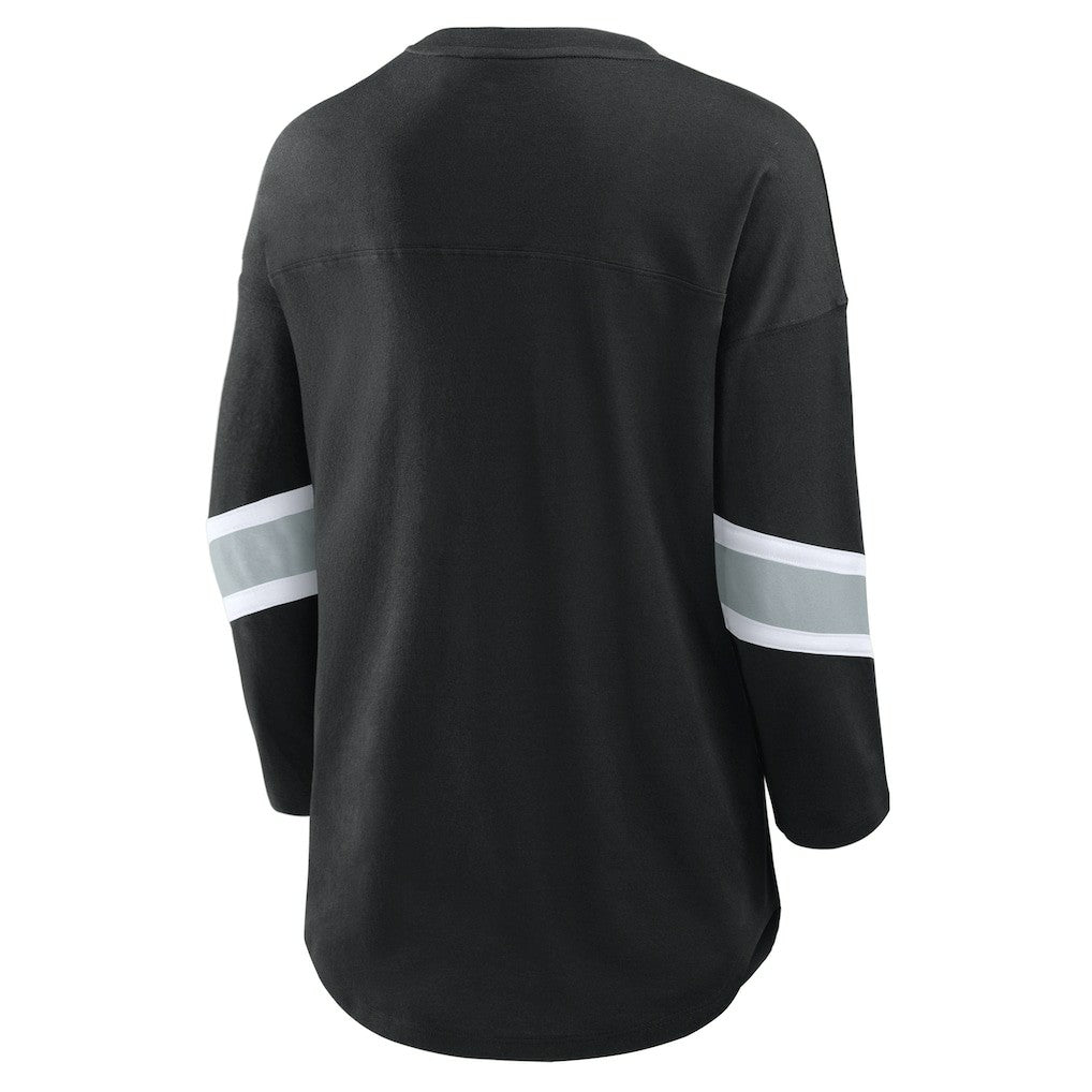 Las Vegas Raiders Women's Redzone 3/4-Sleeve T-Shirt - Black T-shirts