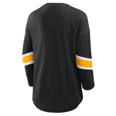 Pittsburgh Steelers Women's Redzone 3/4-Sleeve T-Shirt - Black T-shirts