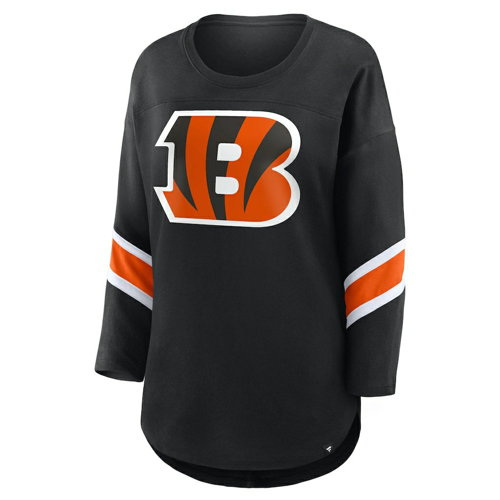 Cincinnati Bengals Women's Redzone 3/4-Sleeve T-Shirt - Black T-shirts