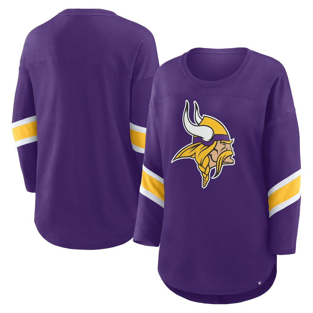 Minnesota Vikings Women's Redzone 3/4-Sleeve T-Shirt - Purple T-shirts