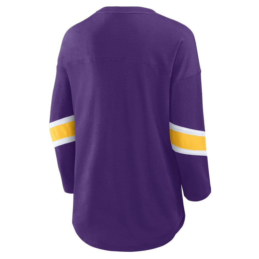 Minnesota Vikings Women's Redzone 3/4-Sleeve T-Shirt - Purple T-shirts