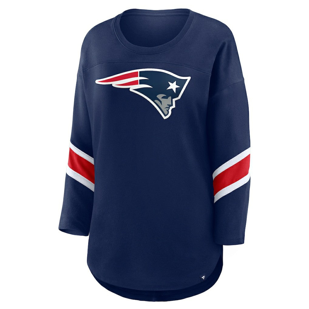New England Patriots Women's Redzone 3/4-Sleeve T-Shirt - Navy T-shirts