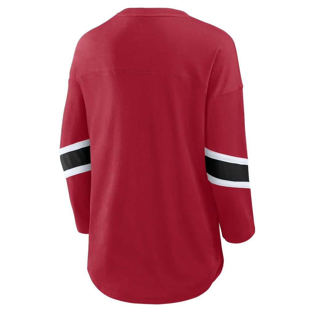 San Francisco 49ers Women's Redzone 3/4-Sleeve T-Shirt - Scarlet T-shirts