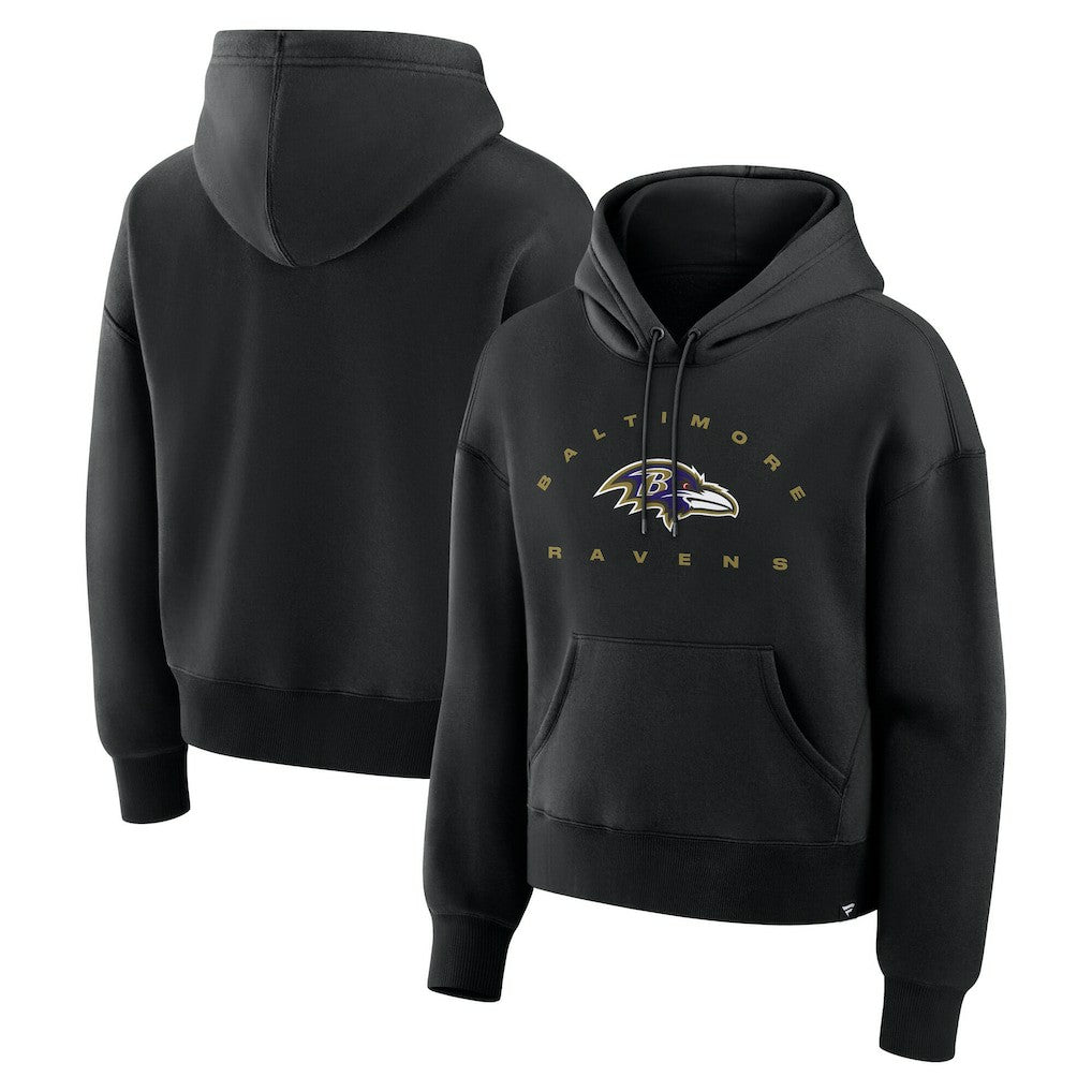 Baltimore Ravens Women's Eligible Receiver Legacy Pullover Hoodie - Black Hoodies