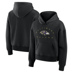 Baltimore Ravens Women's Eligible Receiver Legacy Pullover Hoodie - Black Hoodies
