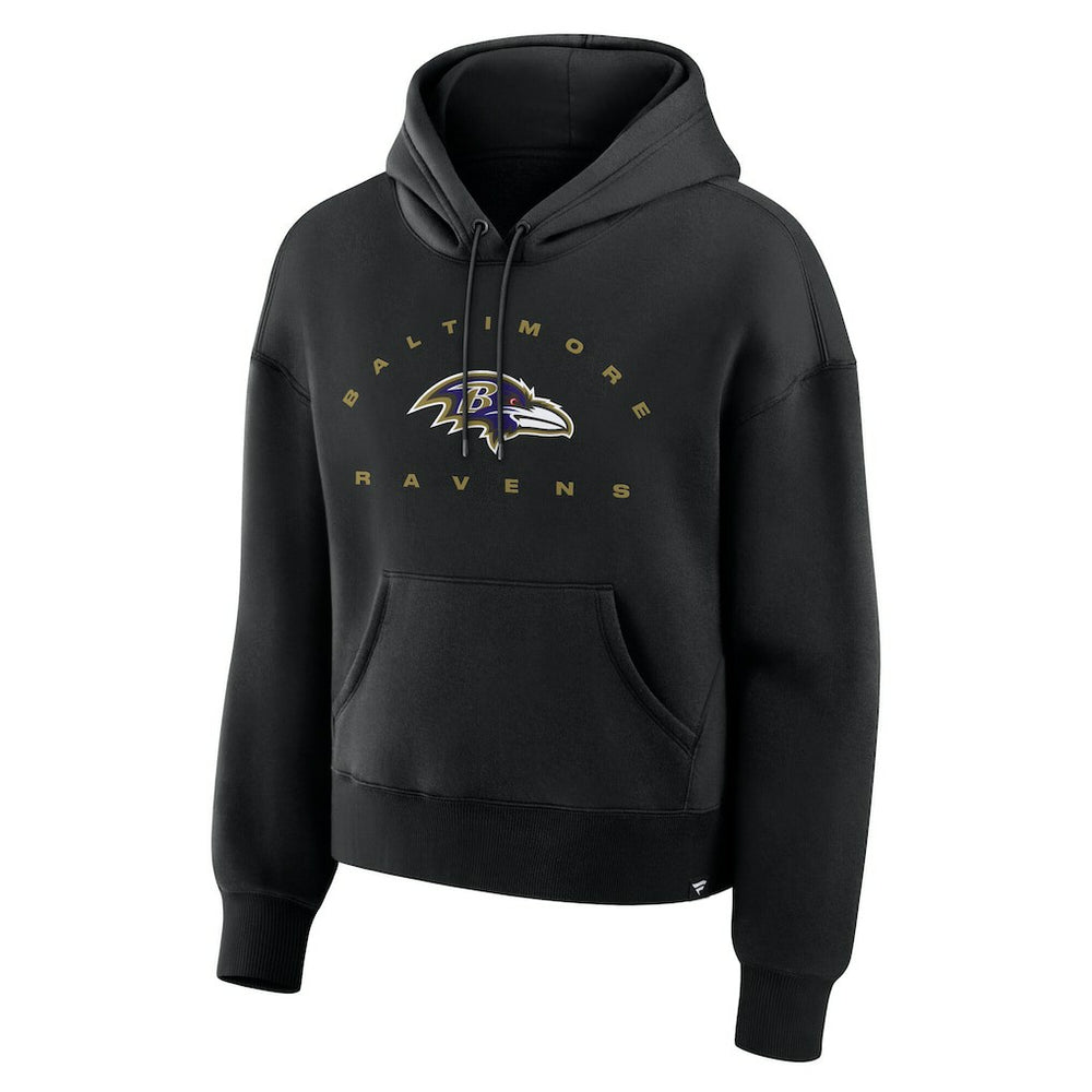Baltimore Ravens Women's Eligible Receiver Legacy Pullover Hoodie - Black Hoodies