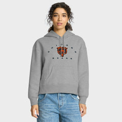 Chicago Bears Women's Eligible Receiver Legacy Pullover Hoodie - Heather Gray Hoodies