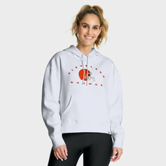 Cleveland Browns Women's Eligible Receiver Legacy Pullover Hoodie - White Hoodies