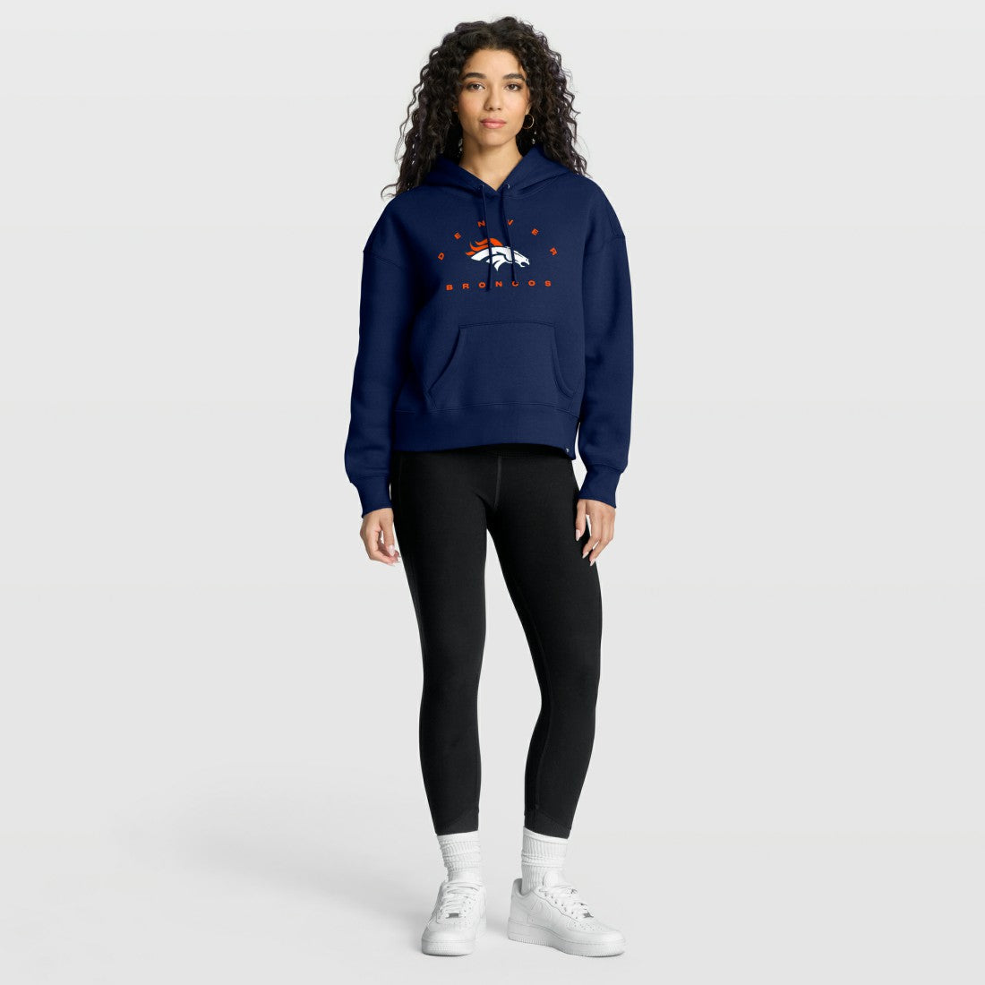 Denver Broncos Women's Eligible Receiver Legacy Pullover Hoodie - Navy Hoodies