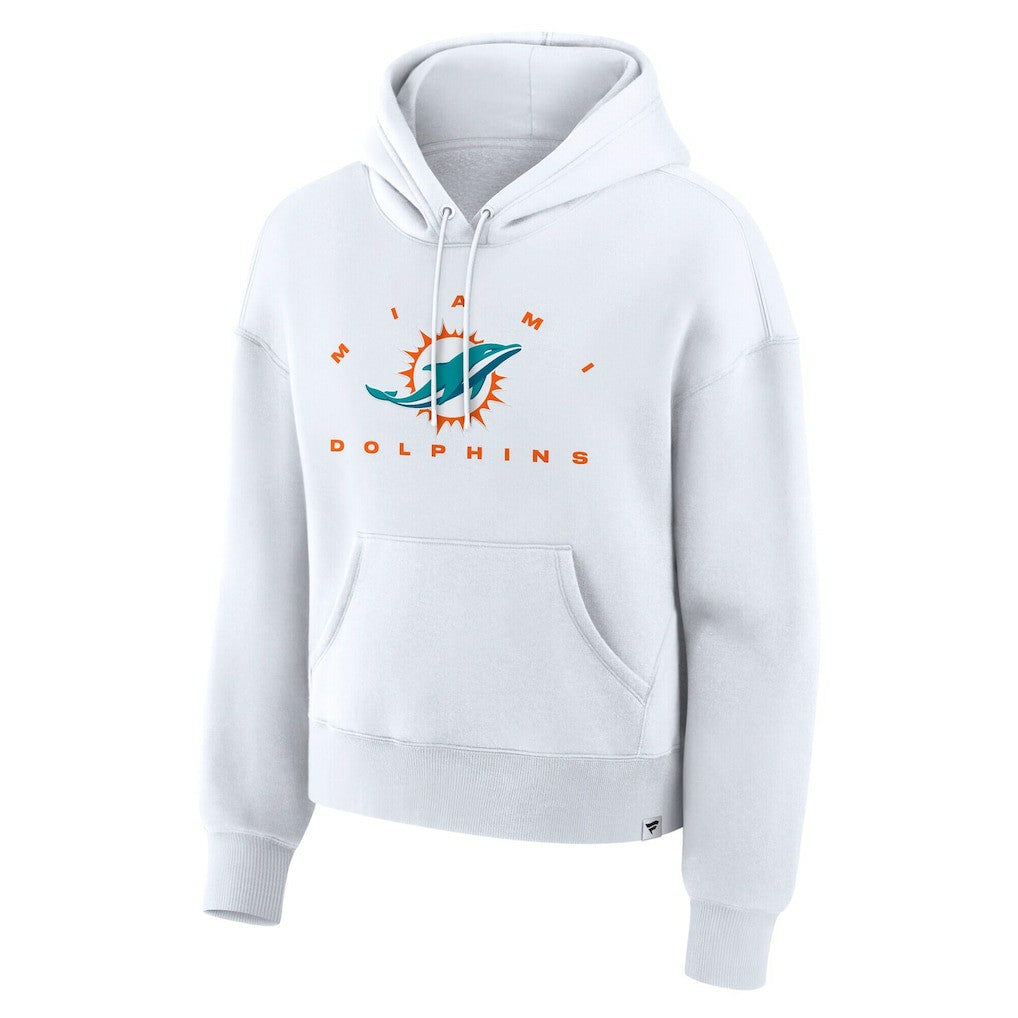 Miami Dolphins Women's Eligible Receiver Legacy Pullover Hoodie - White Hoodies