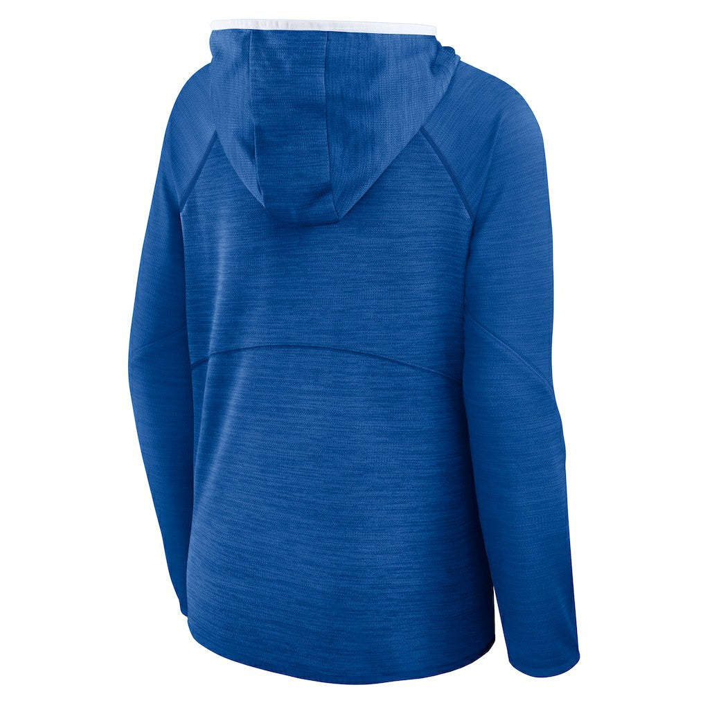 Indianapolis Colts Women's Redzone End Around Pass Raglan Full-Zip Hoodie - Royal Hoodies