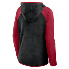 Atlanta Falcons Women's Redzone End Around Pass Raglan Full-Zip Hoodie - Black/Red Hoodies