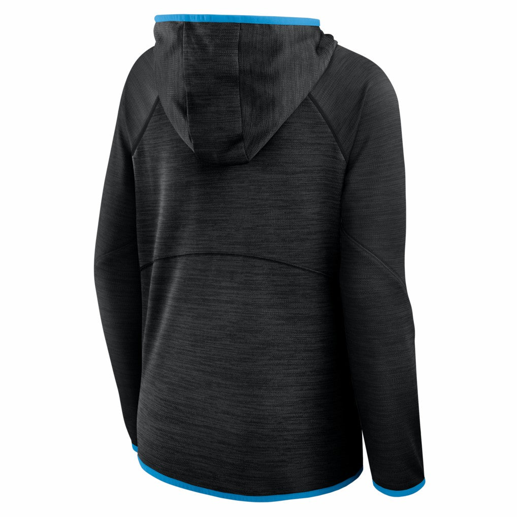 Carolina Panthers Women's Redzone End Around Pass Raglan Full-Zip Hoodie - Black Hoodies