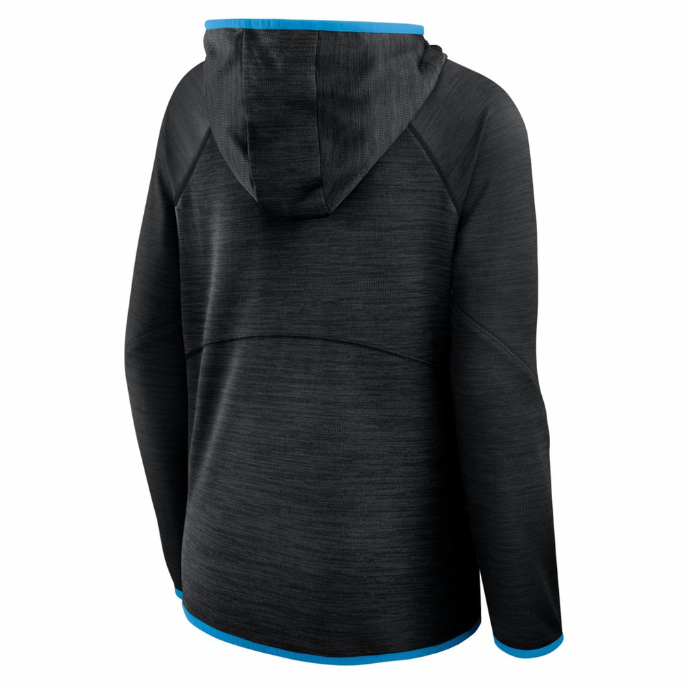 Carolina Panthers Women's Redzone End Around Pass Raglan Full-Zip Hoodie - Black Hoodies