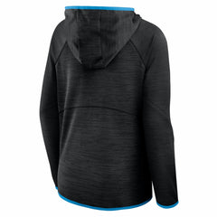 Carolina Panthers Women's Redzone End Around Pass Raglan Full-Zip Hoodie - Black Hoodies