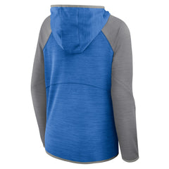 Detroit Lions Women's Redzone End Around Pass Raglan Full-Zip Hoodie - Blue/Gray Hoodies
