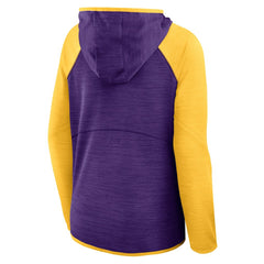 Minnesota Vikings Women's Redzone End Around Pass Raglan Full-Zip Hoodie - Purple/Gold Hoodies