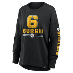 Pittsburgh Steelers Women's Hometown Legacy Long Sleeve T-Shirt - Black T-shirts