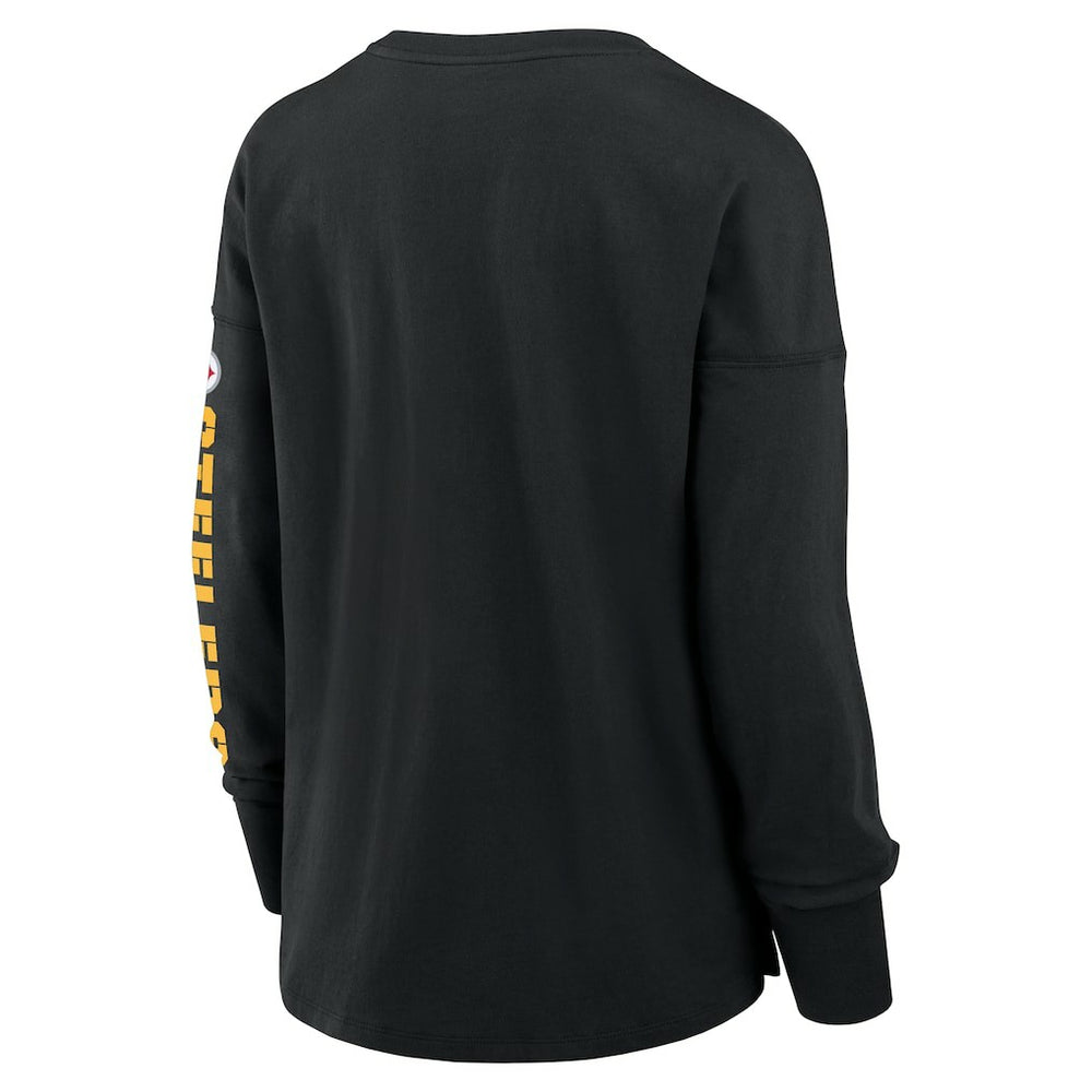 Pittsburgh Steelers Women's Hometown Legacy Long Sleeve T-Shirt - Black T-shirts