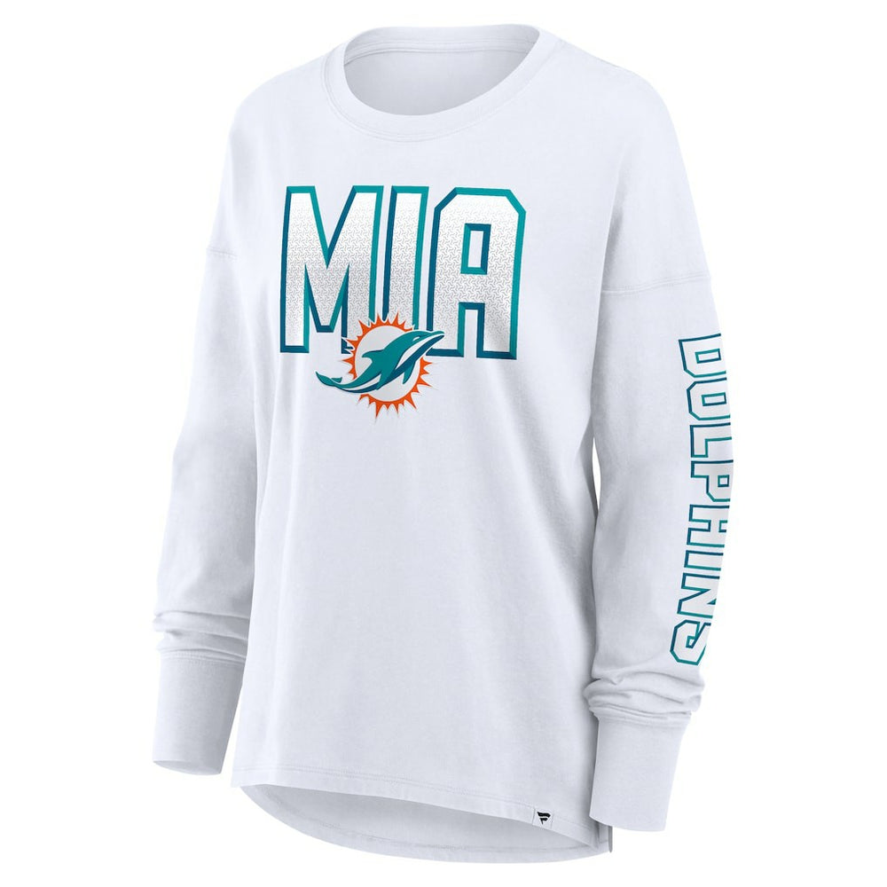 Miami Dolphins Women's Hometown Legacy Long Sleeve T-Shirt - White T-shirts