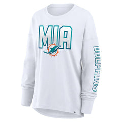 Miami Dolphins Women's Hometown Legacy Long Sleeve T-Shirt - White T-shirts