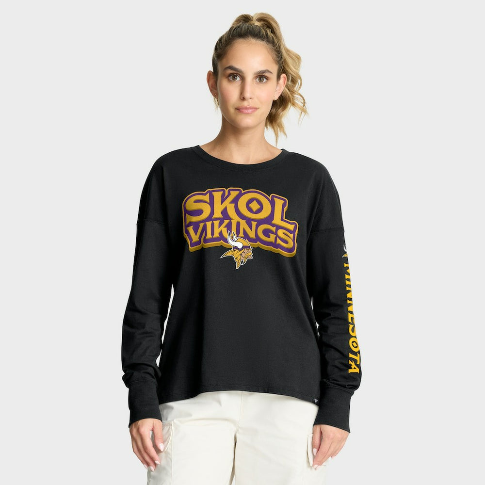 Minnesota Vikings Women's Hometown Legacy Long Sleeve T-Shirt - Black T-shirts
