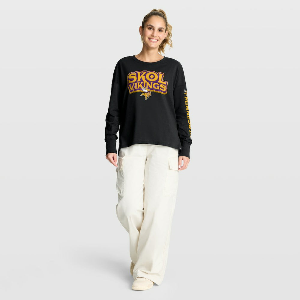 Minnesota Vikings Women's Hometown Legacy Long Sleeve T-Shirt - Black T-shirts