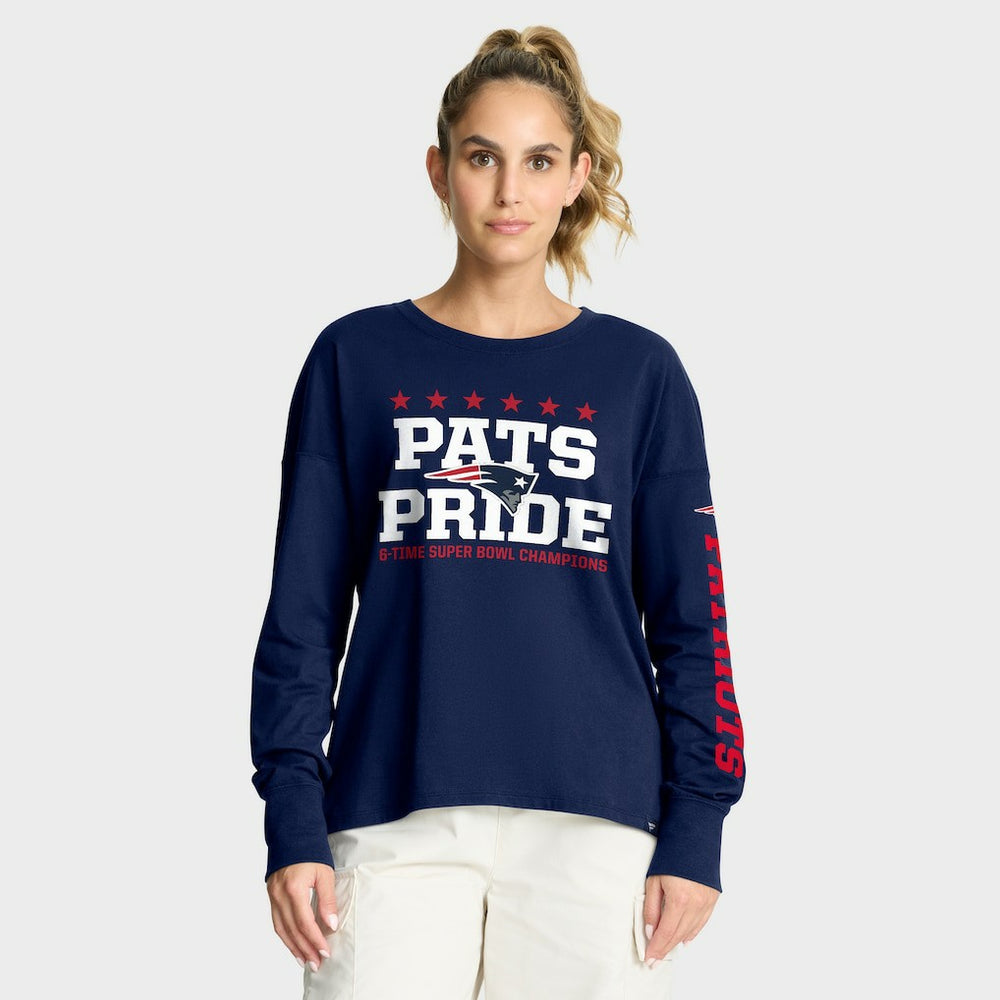 New England Patriots Women's Hometown Legacy Long Sleeve T-Shirt - Navy T-shirts