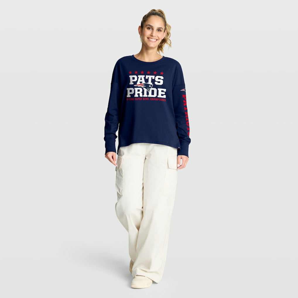 New England Patriots Women's Hometown Legacy Long Sleeve T-Shirt - Navy T-shirts