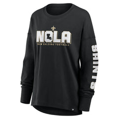 New Orleans Saints Women's Hometown Legacy Long Sleeve T-Shirt - Black T-shirts