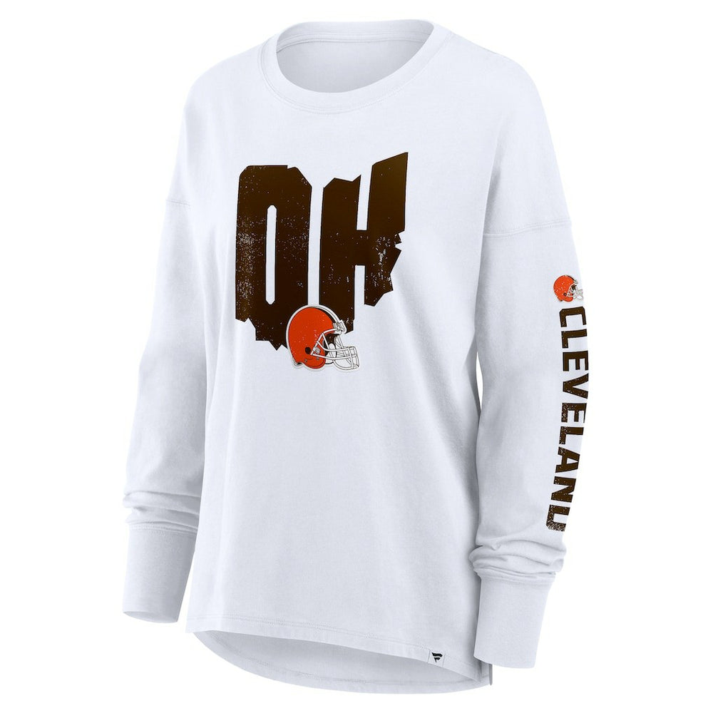 Cleveland Browns Women's Hometown Legacy Long Sleeve T-Shirt - White T-shirts