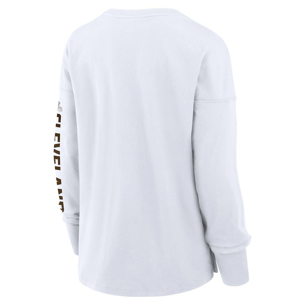 Cleveland Browns Women's Hometown Legacy Long Sleeve T-Shirt - White T-shirts