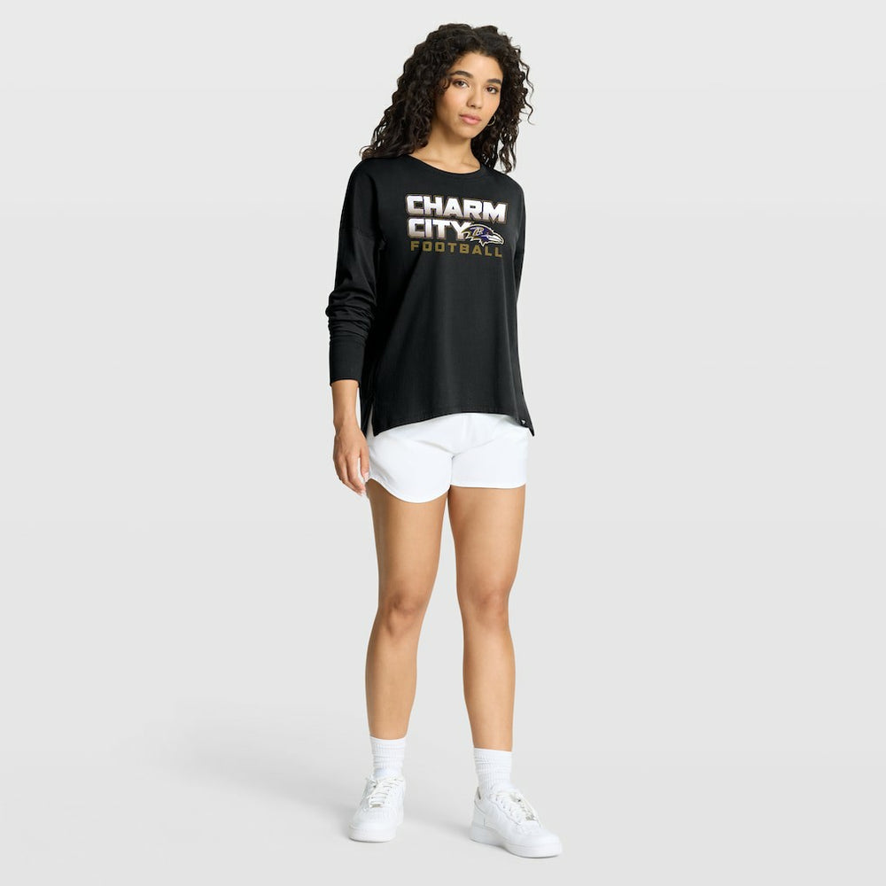 Baltimore Ravens Women's Hometown Legacy Long Sleeve T-Shirt - Black T-shirts