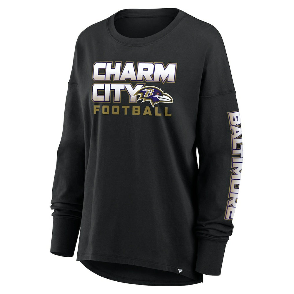 Baltimore Ravens Women's Hometown Legacy Long Sleeve T-Shirt - Black T-shirts