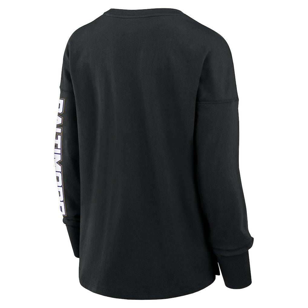 Baltimore Ravens Women's Hometown Legacy Long Sleeve T-Shirt - Black T-shirts