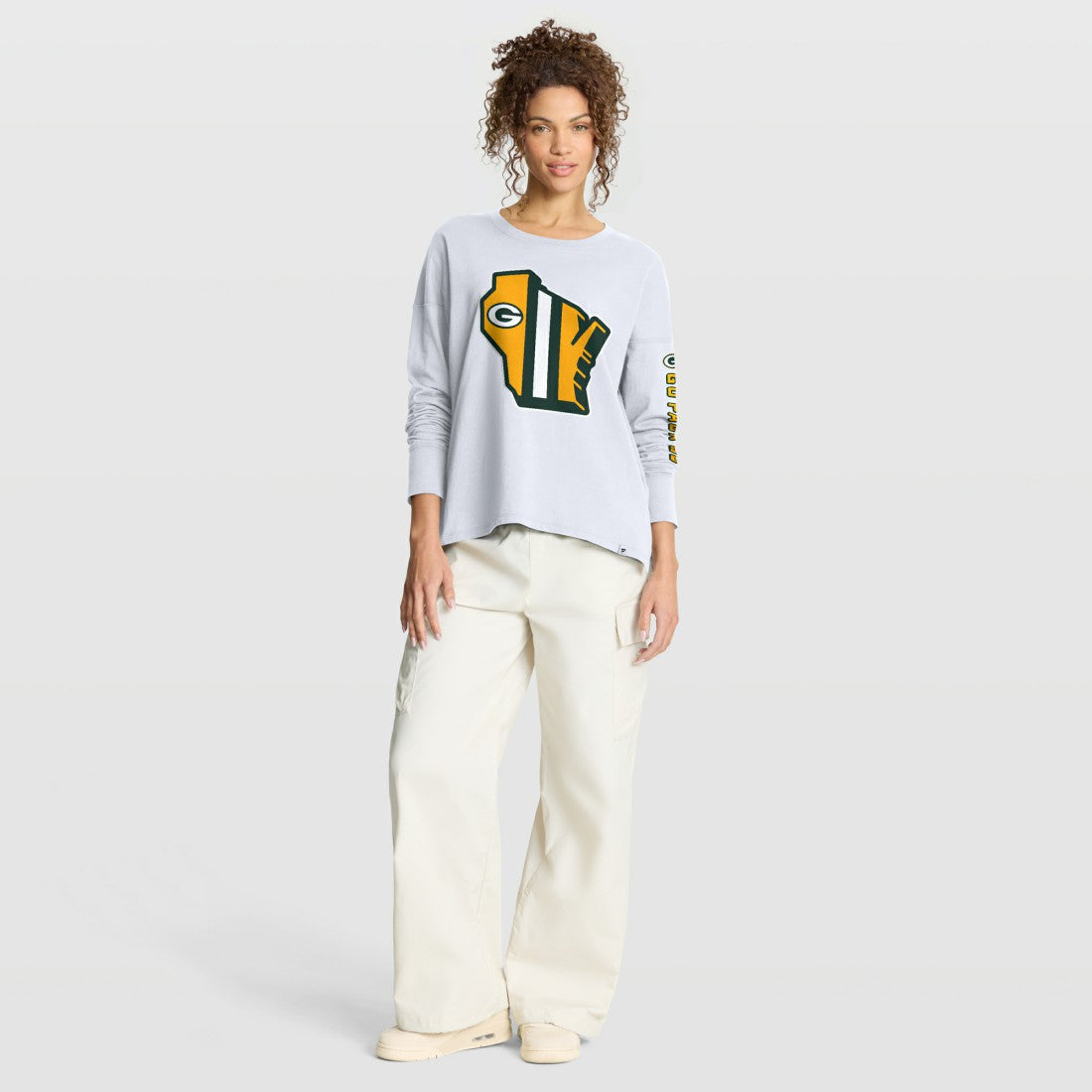 Green Bay Packers Women's Hometown Legacy Long Sleeve T-Shirt - White T-shirts