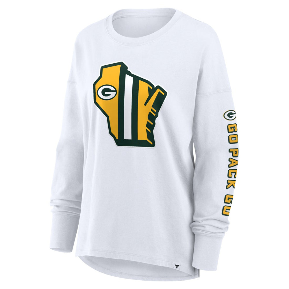 Green Bay Packers Women's Hometown Legacy Long Sleeve T-Shirt - White T-shirts