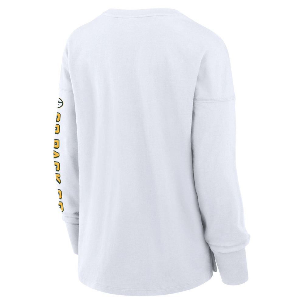 Green Bay Packers Women's Hometown Legacy Long Sleeve T-Shirt - White T-shirts