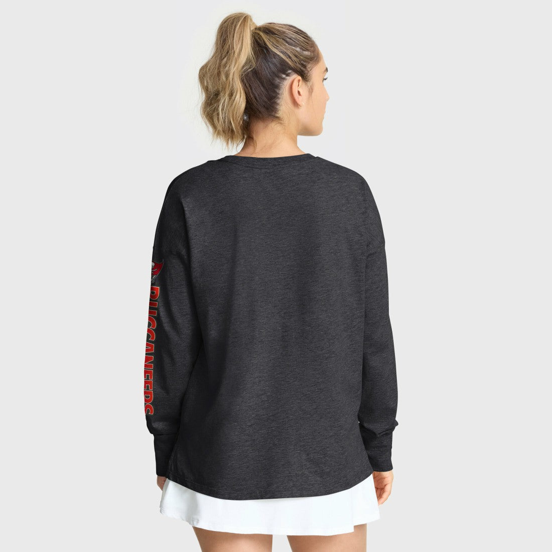 Tampa Bay Buccaneers Women's Hometown Legacy Long Sleeve T-Shirt - Heather Pewter T-shirts