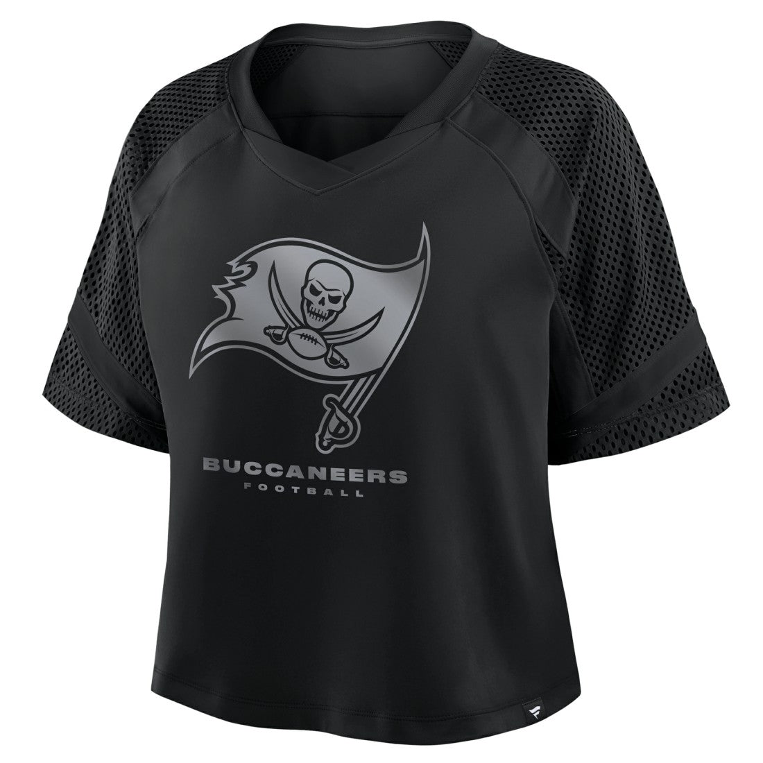 Tampa Bay Buccaneers Women's Oversized Raglan V-Neck Blackout Fashion Jersey