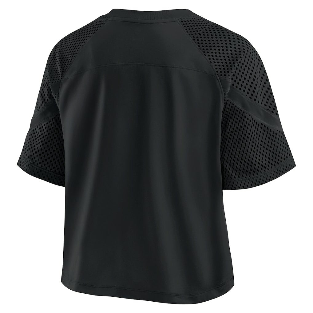 New Orleans Saints Women's Oversized Raglan V-Neck Blackout Fashion Jersey