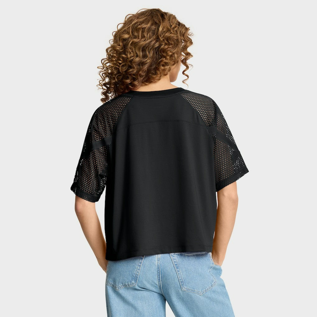 Minnesota Vikings Women's Oversized Raglan V-Neck Blackout Fashion Jersey