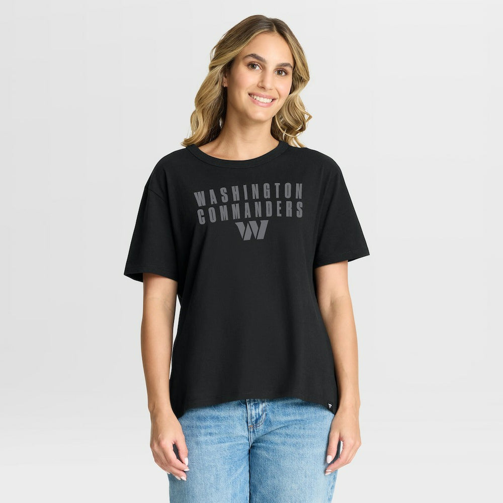 Washington Commanders Women's Blackout Kneel Down Legacy T-Shirt - Black T-shirts