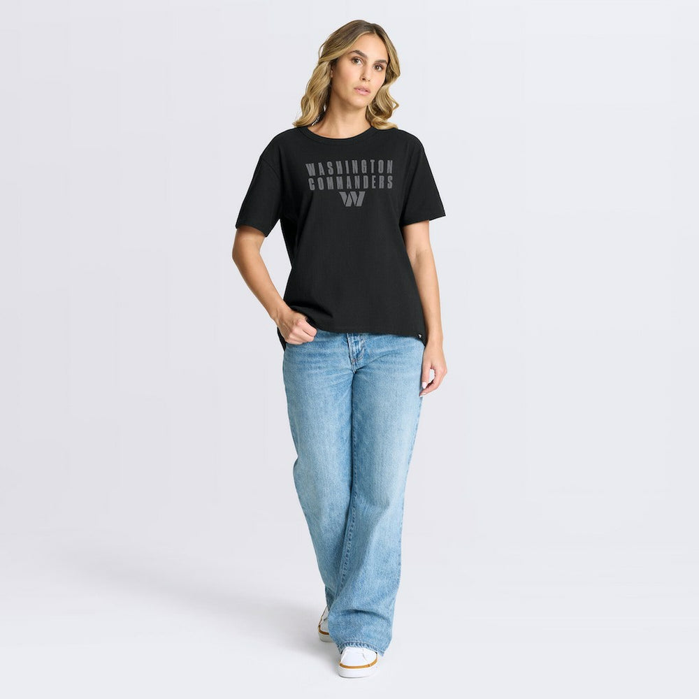 Washington Commanders Women's Blackout Kneel Down Legacy T-Shirt - Black T-shirts