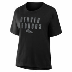 Denver Broncos Women's Blackout Kneel Down Legacy T-Shirt - Black T-shirts